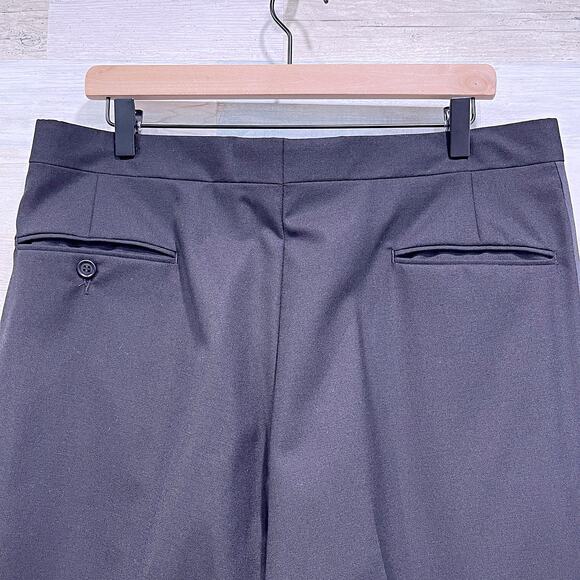 Jos A Bank Notch Collar Tuxedo Suit Black Mens 42R Jacket 36R Pleated Pants - Picture 11 of 12